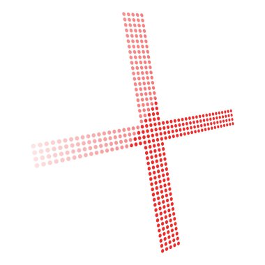 Sağlık hizmetleri veya genel logo kullanımı için çapraz sembol, vektör illüstrasyonu