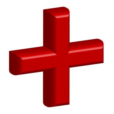 Sağlık hizmetleri veya genel logo kullanımı için çapraz sembol, vektör illüstrasyonu