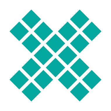 Çapraz. X harfi, basit vektör grafik tasarımı