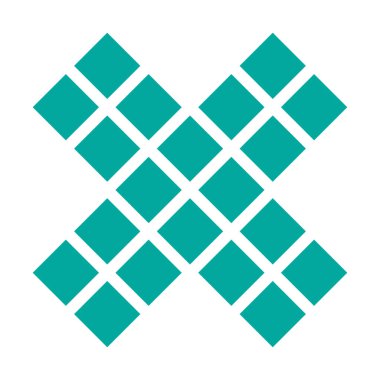 Çapraz. X harfi, basit vektör grafik tasarımı