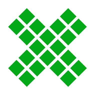 Çapraz. X harfi, basit vektör grafik tasarımı