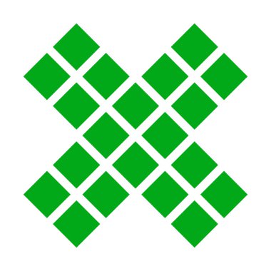 Çapraz. X harfi, basit vektör grafik tasarımı