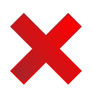 Çapraz. X harfi, basit vektör grafik tasarımı