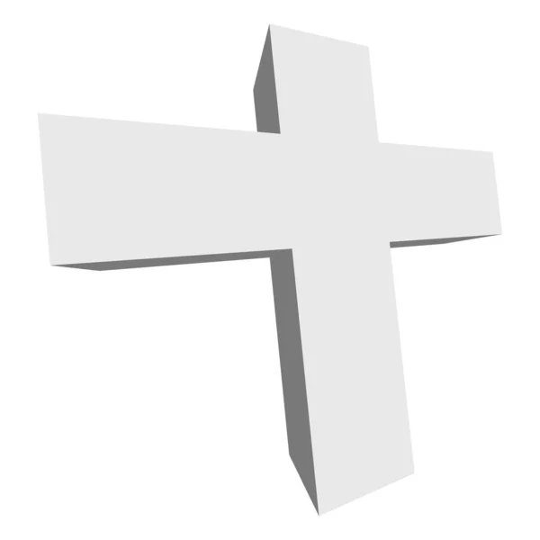 Simbolo Croce Segno Icona Illustrazione Del Vettore Croce Cristiana — Vettoriale Stock