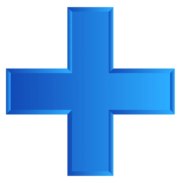 Sağlık Hizmetleri Veya Genel Logo Kullanımı Için Çapraz Sembol Vektör — Stok Vektör