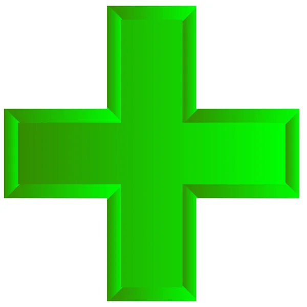 Kreuzsymbol Für Das Gesundheitswesen Oder Generisches Logo Vektorillustration — Stockvektor