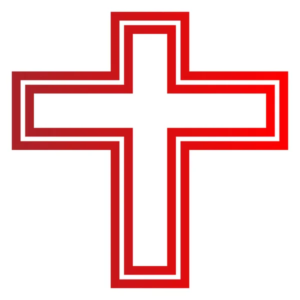 Cross Symbol Sign Icon Christian Cross Vector Illustration — Stock Vector