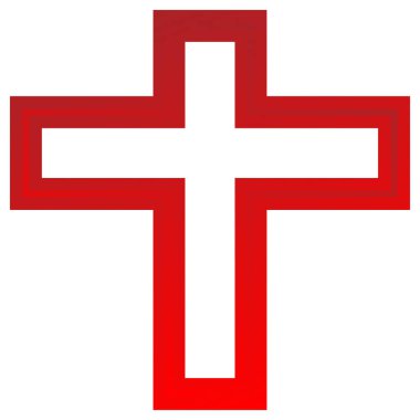 Çapraz. Hıristiyan çapraz basit vektör simgesi