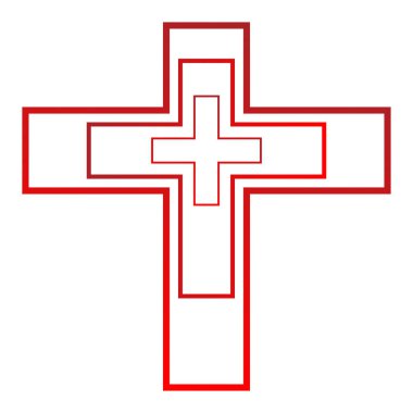 Çapraz. Hıristiyan çapraz basit vektör simgesi