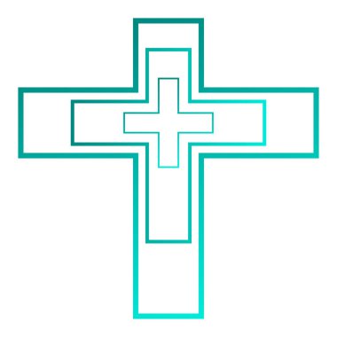 Çapraz. Hıristiyan çapraz basit vektör simgesi