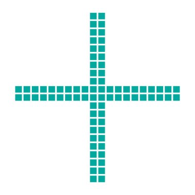 Çapraz. Hıristiyan çapraz basit vektör simgesi