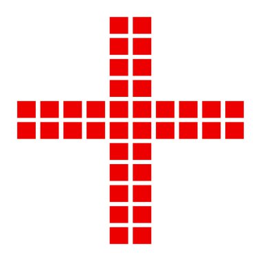 Çapraz. Hıristiyan çapraz basit vektör simgesi