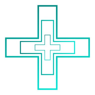 Çapraz. Hıristiyan çapraz basit vektör simgesi