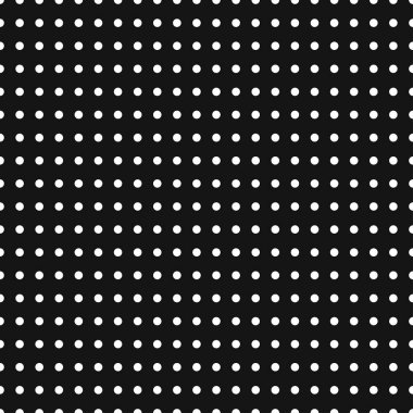 Siyah ve beyaz noktalı, noktalı, benekli daireler pürüzsüz, yinelenen arka plan, model vektör çizimi, Clip sanat grafikleri