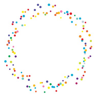 Rastgele noktalar, daire tasarım elementleri. Speckles, noktalı soyut tasarım vektör çizimi, Clip sanat grafikleri