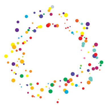 Rastgele noktalar, daire tasarım elementleri. Speckles, noktalı soyut tasarım vektör çizimi, Clip sanat grafikleri