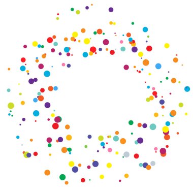 Rastgele noktalar, daire tasarım elementleri. Speckles, noktalı soyut tasarım vektör çizimi, Clip sanat grafikleri