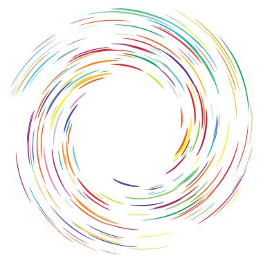 Döndür, döndür, döndür. Soyut tasarım ögesi döndürülüyor. Kasırga, girdap etkisi tasarımı