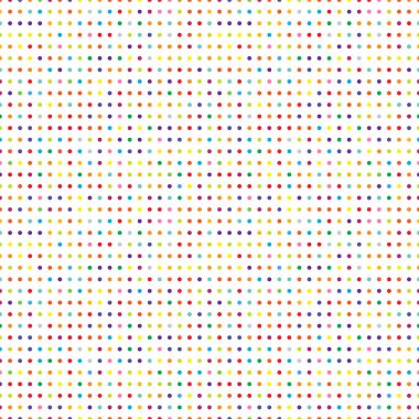 Tekrarlanan renkli benekli, noktalı, daireler şeklinde. Özelliksiz arkaplan tasarımı vektör illüstrasyonu, Clip sanat grafikleri