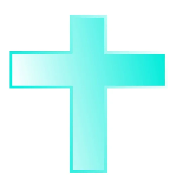 Cross Symbol Christian Cross Simple Vector Icon — Stock Vector