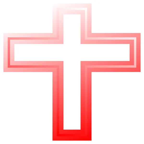 Cross Symbol Christian Cross Simple Vector Icon — Stock Vector