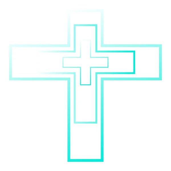 Символ Хреста Проста Ікона Християнських Векторів — стоковий вектор
