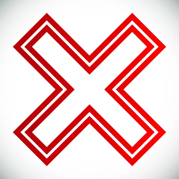 Çapraz. X harfi, basit vektör grafik tasarımı