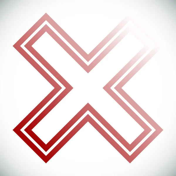 Symbol Krzyża List Prosta Grafika Wektorowa — Wektor stockowy