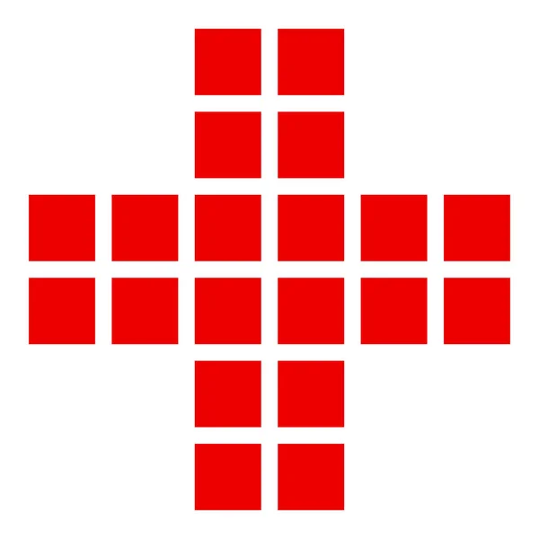 Cross Symbol Christian Cross Simple Vector Icon — Stock Vector