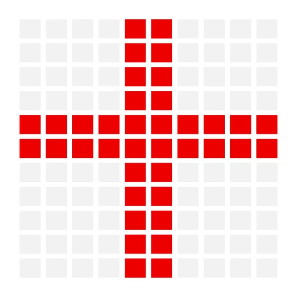 Cross Symbol Christian Cross Simple Vector Icon — Stock Vector