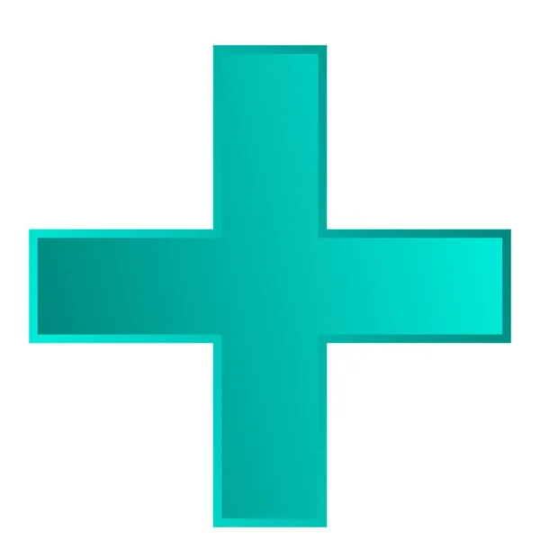 Cross Symbol Christian Cross Simple Vector Icon — Stock Vector