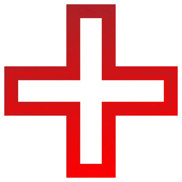 Symbol Krzyża Christian Krzyż Prosty Wektor Ikona — Wektor stockowy