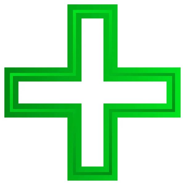 Cross Symbol Christian Cross Simple Vector Icon — Stock Vector