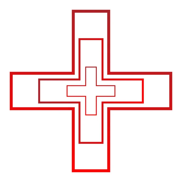 Kruissymbool Christelijke Kruis Eenvoudige Vector Icoon — Stockvector