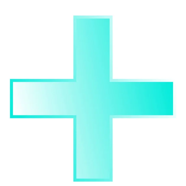 Cross Symbol Christian Cross Simple Vector Icon — Stock Vector