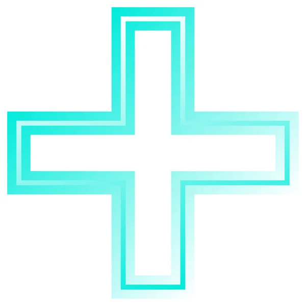 Cross Symbol Christian Cross Simple Vector Icon — Stock Vector