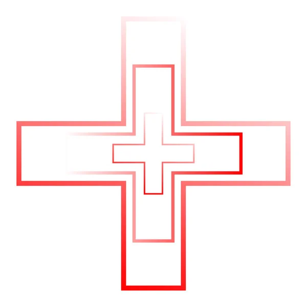 Cross Symbol Christian Cross Simple Vector Icon — Stock Vector