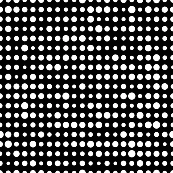 Schwarz Weiß Zufällig Gepunktet Punkte Punkte Kreise Nahtlos Sich Wiederholender — Stockvektor