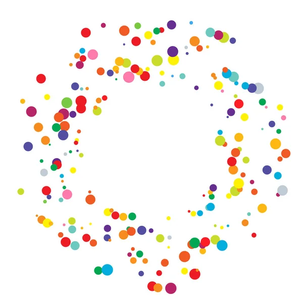 ランダムな点 円のデザイン要素 スペック 点線抽象デザインベクトルイラスト クリップアートグラフィック — ストックベクタ
