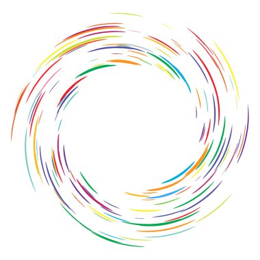 Döndür, döndür, döndür. Soyut tasarım ögesi döndürülüyor. Kasırga, girdap etkisi tasarımı