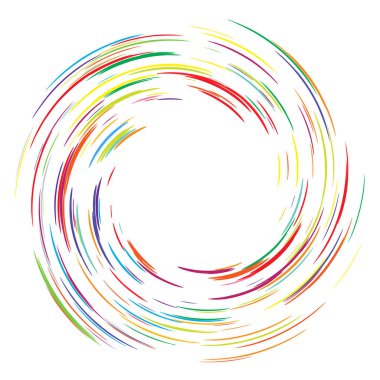 Döndür, döndür, döndür. Soyut tasarım ögesi döndürülüyor. Kasırga, girdap etkisi tasarımı