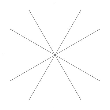 Radyal, yayılan çizgiler merkezde kesişiyor. Conflux, dairesel çizgiler dizaynını yakınlaştırıyor