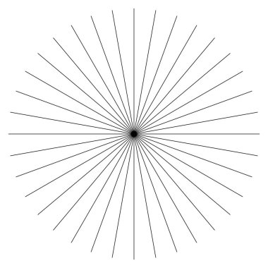 Radyal, yayılan çizgiler merkezde kesişiyor. Conflux, dairesel çizgiler dizaynını yakınlaştırıyor