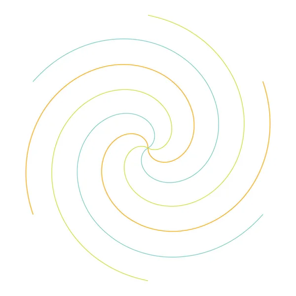 Radiella Strålande Linjer Med Spiral Virvlande Virvlande Distorsionseffekt Sprängning Spirallinjer — Stock vektor
