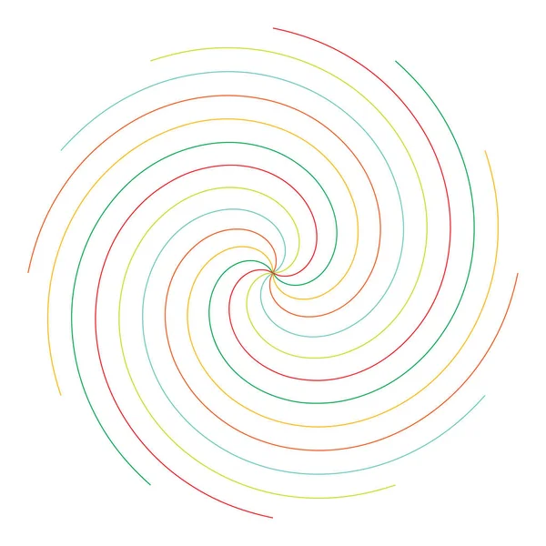Radiale Strahlende Linien Mit Spiral Wirbel Wirbelverzerrungseffekt Berstspirallinien Vektor — Stockvektor