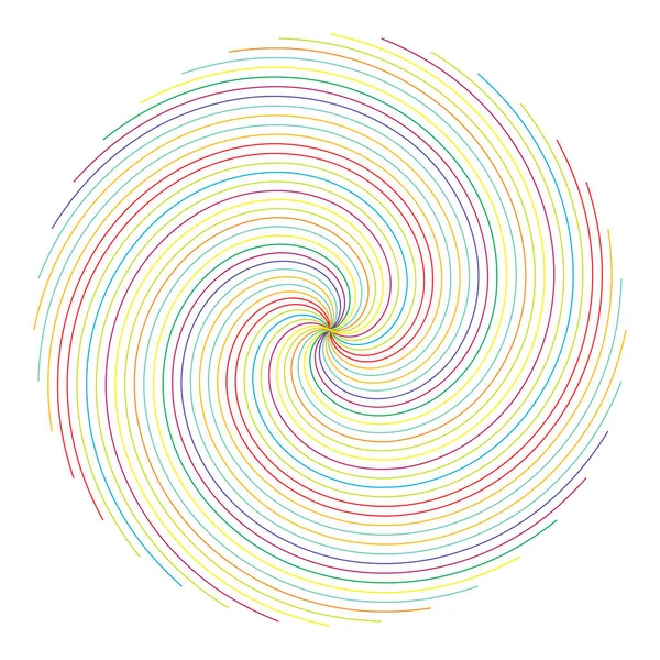 Radial Radiating Lines Spiral Swirl Twirl Distortion Effect Burst Spiral — Stock Vector