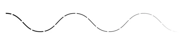 Ondulé Ondulé Zig Zag Gonflable Lignes Pointillées Croisées — Image vectorielle