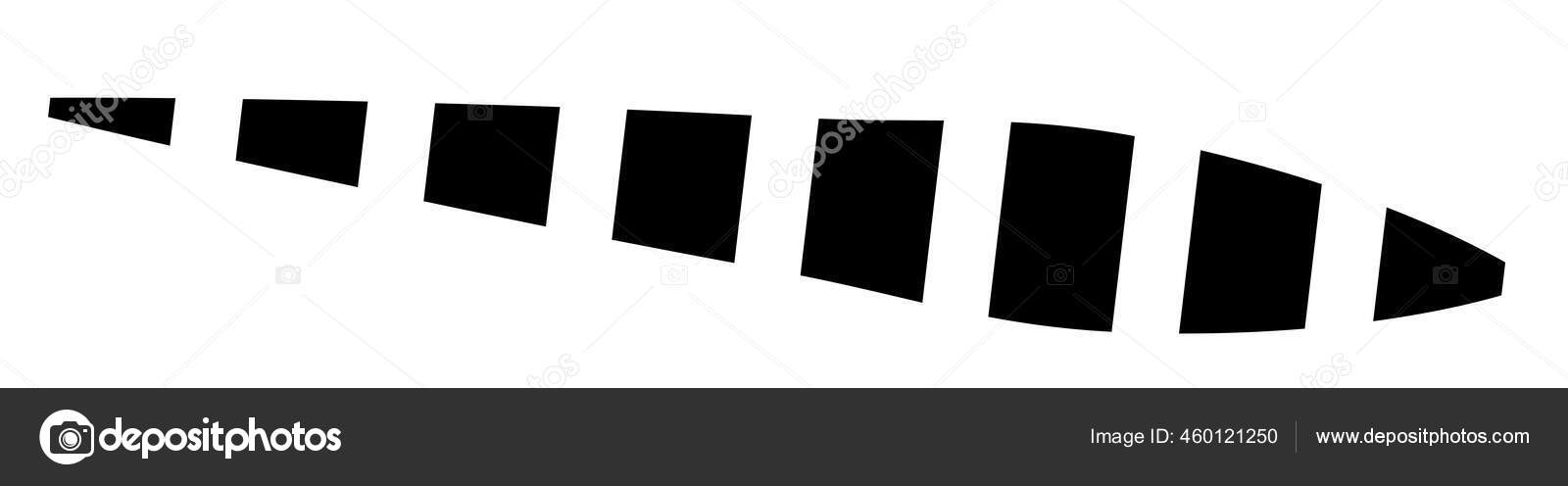 Horizontal Dashed Segmented Lines Design Shape Element Stock Vector by ...