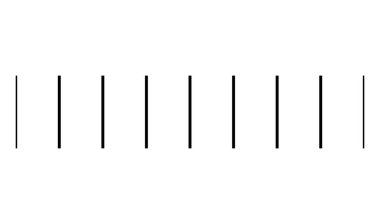 Yatay olarak tekrarlanabilir kesik çizgi, çizgi