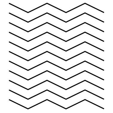 Dalgalı, zig-zag, çapraz, dalgalı geometrik çizgiler vektör tasarımı